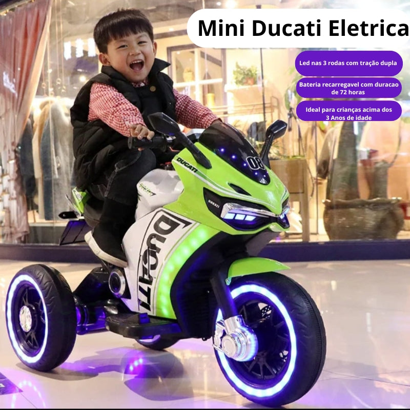 Mini Moto Elétrica Infantil - Autonomia de 72h, Fibra de Carbono e Titanium, Diversão Segura e Inovadora!