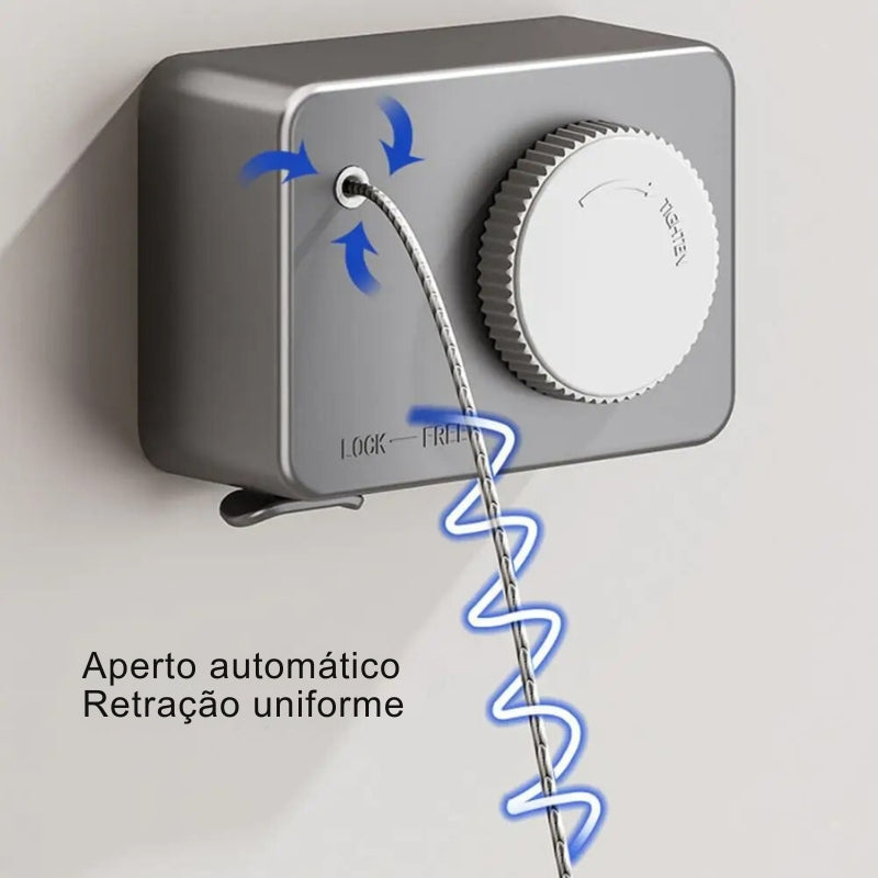 "Varal Portátil de Aço Inox: Resistente ao Sol e Chuva, Compacto e Ajustável para Economizar Espaço com Praticidade!"