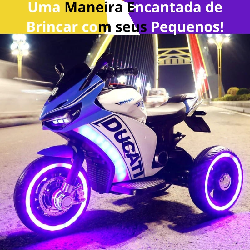 Mini Moto Elétrica Infantil - Autonomia de 72h, Fibra de Carbono e Titanium, Diversão Segura e Inovadora!