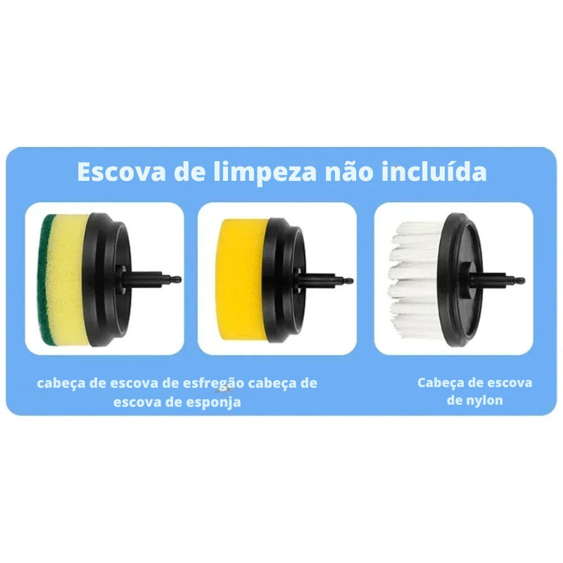 "Escova de Limpeza Elétrica Recarregável USB: Limpeza Automática Profissional para Louça e Banheiro com 72h de Autonomia!"