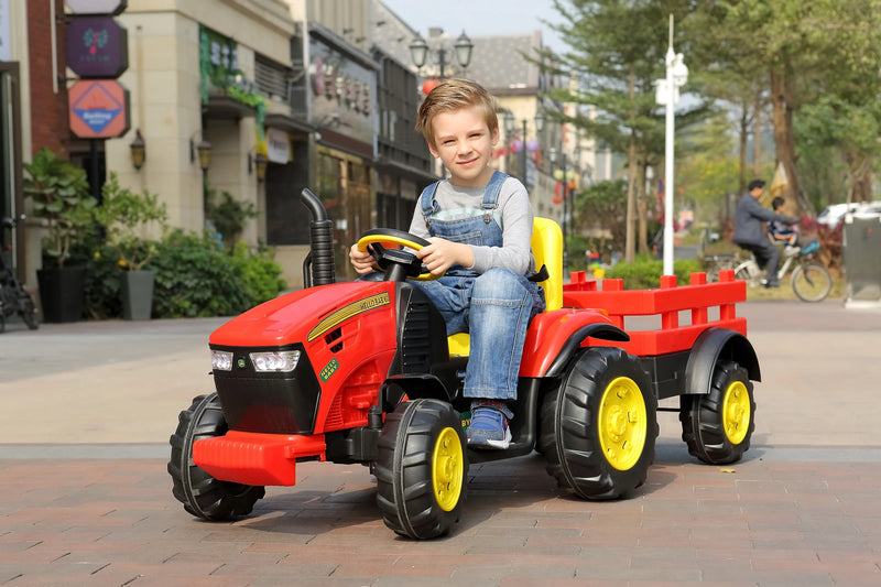 XL Tractor Electric Toy Car with Bucket Child Baby Remote Control Double Car Oversized