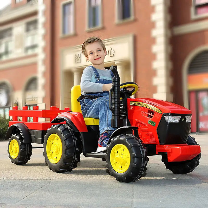 XL Tractor Electric Toy Car with Bucket Child Baby Remote Control Double Car Oversized