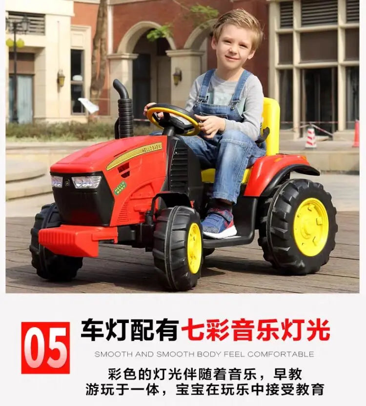 XL Tractor Electric Toy Car with Bucket Child Baby Remote Control Double Car Oversized