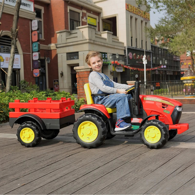 XL Tractor Electric Toy Car with Bucket Child Baby Remote Control Double Car Oversized