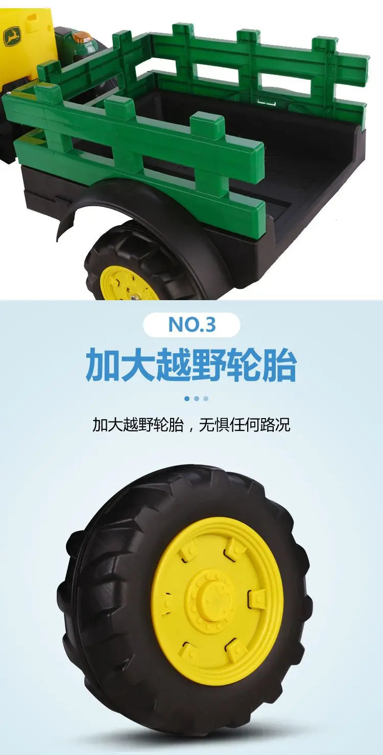 XL Tractor Electric Toy Car with Bucket Child Baby Remote Control Double Car Oversized