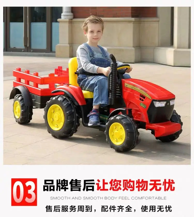 XL Tractor Electric Toy Car with Bucket Child Baby Remote Control Double Car Oversized