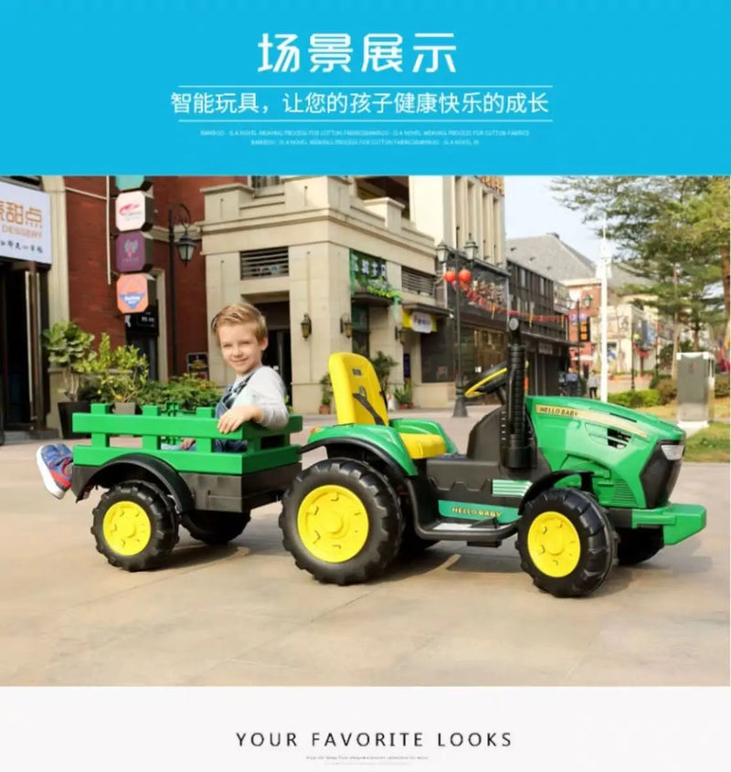 XL Tractor Electric Toy Car with Bucket Child Baby Remote Control Double Car Oversized