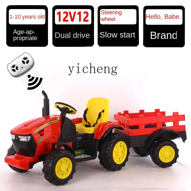 XL Tractor Electric Toy Car with Bucket Child Baby Remote Control Double Car Oversized