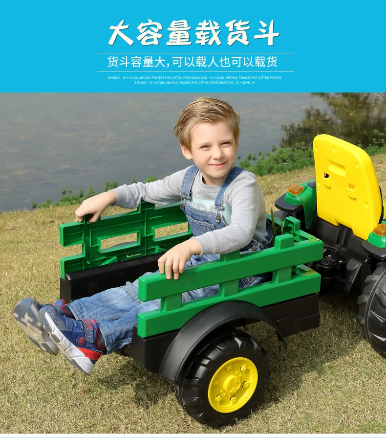 XL Tractor Electric Toy Car with Bucket Child Baby Remote Control Double Car Oversized